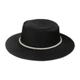 thumbnail image 1 of FUZHIQ Women Flat Top Straw Boater Hat UPF 50+ UV Protection Sun Hat, Breathable Summer Cap for Beach Outdoor Daily Wear,One Size, 1 of 5