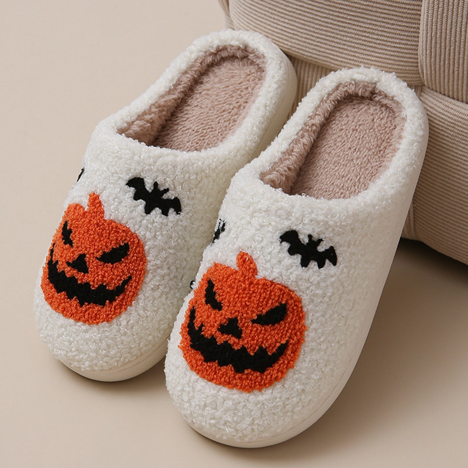 FUZHIQ Women House Slippers Soft Memory Foam Fuzzy Warm Bedroom House ...