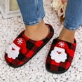 thumbnail image 1 of FUZHIQ Women Men Slippers Smile Face Christmas Memory Foam Woman Slipper with Polar Lining Fuzzy House on Indoor Outdoor Shoes for Women Mom Ladies, 1 of 7