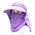 thumbnail image 1 of FUZHIQ Women's Full Coverage UV Protection Sun Hat with Detachable Face & Neck Flap, Wide Brim Hat for Cycling, Hiking, Beach, Outdoor, 1 of 4