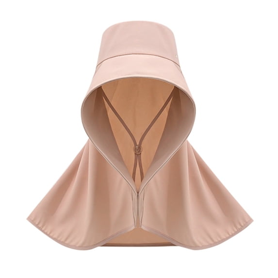 FUZHIQ Women's Full Coverage UV Protection Sun Hood Hat with Shoulder Flap, Breathable Sun Hat for Hiking, Cycling, Beach, Summer Outdoor