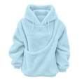 thumbnail image 1 of FUZHIQ Women's Fuzzy Pet Pouch Hoodie Cat Dog Carrier Sweatshirt Round Zipper Opening Kangaroo Pocket Plush Hooded Pullover for Small Pets, 1 of 6