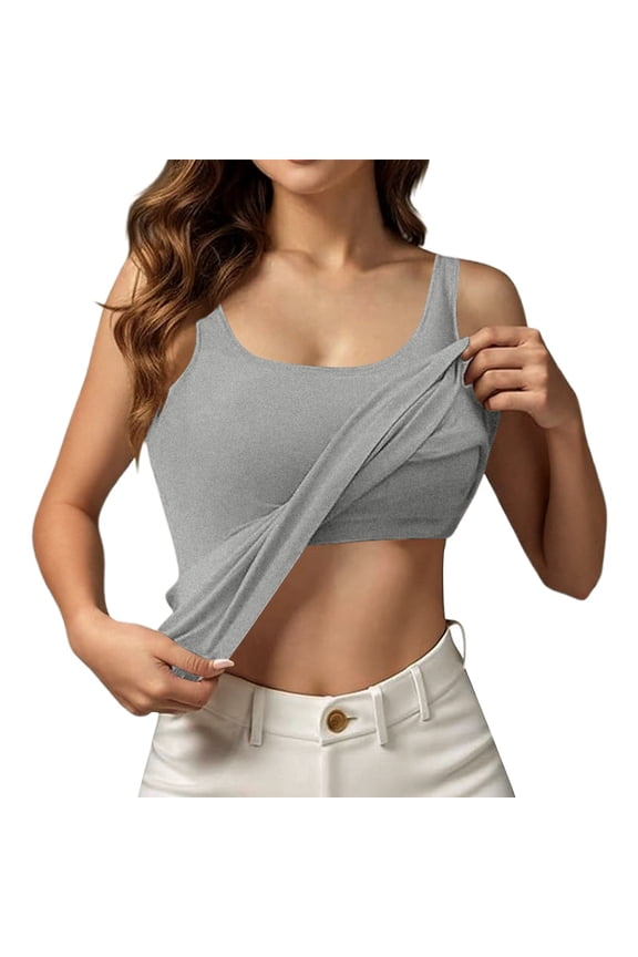 Women's Shelf Bra Camisole Tops Sleeveless Soft Trendy Camisoles Tank Activewear Gym Sports Basic Tanks Y2k Going Out Tops,M