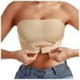 thumbnail image 1 of FUZHIQ Women's Strapless Bras Front Buckle No Padding Wireless Backless Bandeau Bra One Piece, 1 of 5