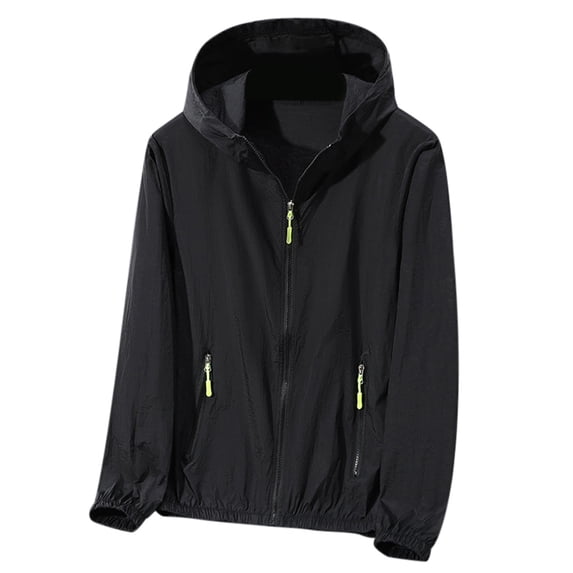 FUZHIQ Women's UPF 50+ Sun Protection Hooded Jacket Cooling Lightweight Long Sleeve Full Zip UV Sun Shirt with Pockets for Daily Commute Beach Travel Outdoor Wear,M