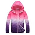 thumbnail image 1 of FUZHIQ Women's UPF 50+ Sun Protection Hoodie Jacket Fashion Gradient Color Breathable Long Sleeve Full Zip UV Protection Top for Daily Commute Beach Travel Wear,M, 1 of 4