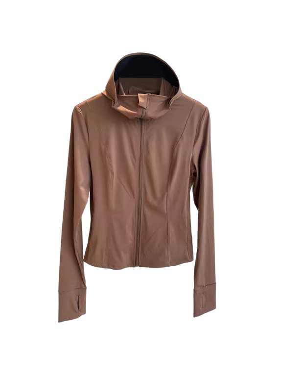 Women's UPF 50+ UV Protection Lightweight Sun Jacket Packable Hooded Full Zip Quick Dry Sun Shirt for Vacation Beach Travel Daily Outdoor,S