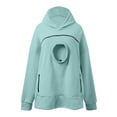 thumbnail image 1 of FUZHIQ Womens Cat Dog Carrier Hoodie Pet Pouch Sweatshirt Kangaroo Pocket Round Opening Hooded Pullover Top, 1 of 8