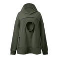 thumbnail image 1 of FUZHIQ Womens Cat Dog Carrier Hoodie Pet Pouch Sweatshirt Kangaroo Pocket Round Opening Hooded Pullover Top, 1 of 8