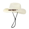 thumbnail image 1 of FUZHIQ Womens Mens Wide Brim Straw Panama Hat Fedora Summer Beach Sun Hats UPF Straw Hat for Women,One Size, 1 of 9
