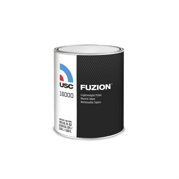 US Chemical FUZION 16000 Lightweight Body Filler, 1 gal, Light Blue, Liquid