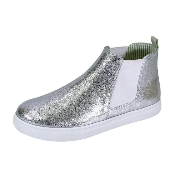 FUZZY Autumn Women's Wide Width Comfort Bootie SILVER 10.5