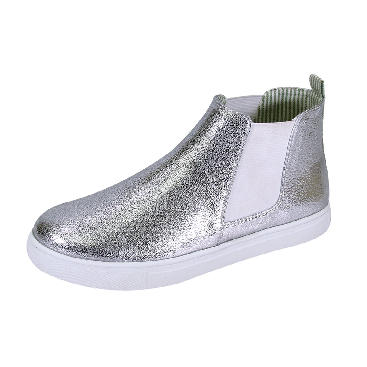 FUZZY Autumn Women's Wide Width Comfort Bootie SILVER 6.5