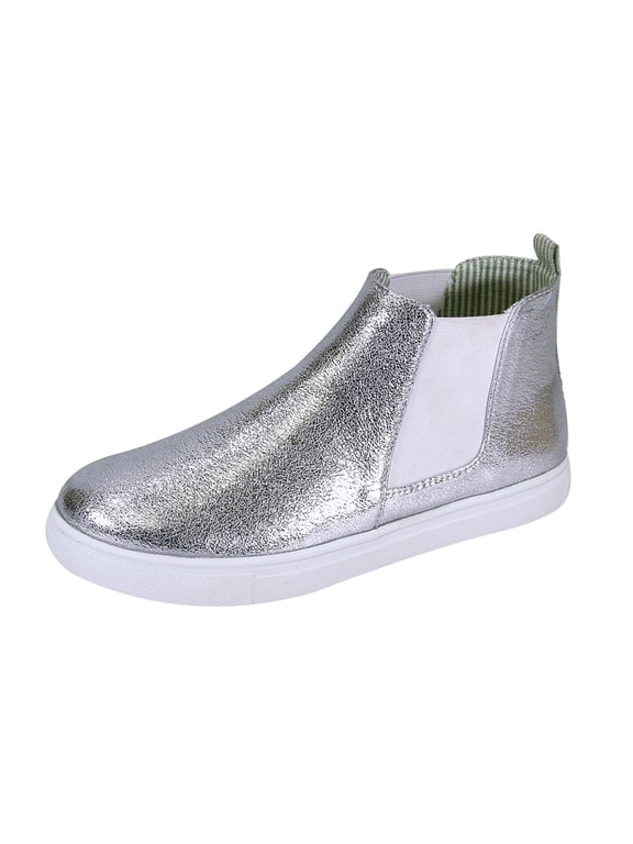 Autumn Women's Wide Width Comfort Bootie SILVER 6.5