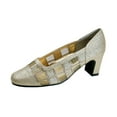 thumbnail image 1 of FUZZY Bliss Women's Wide Width Mesh/Metallic Upper Dress Pumps GOLD 8, 1 of 6