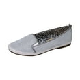 thumbnail image 1 of FUZZY Lacy Women Extra Wide Width Casual Metallic Flat SILVER 8, 1 of 6