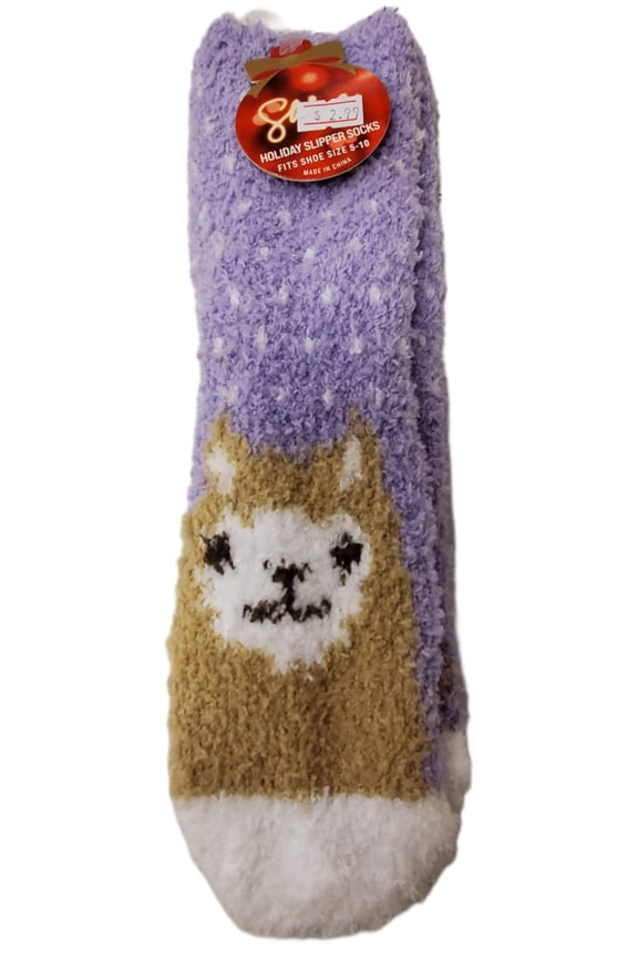 Fuzzy Slipper Socks - Shoe Size 5-10