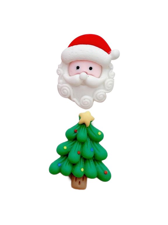1 Pair Christmas Series Earrings Cute Dangling Earrings Xmas Gift Women Earstuds Santa Claus and tree