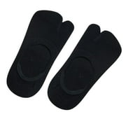 FVDPWYE 1 Pair Flip Flop Socks Tabi Split Toe Socks Low Cut Hidden Boat Socks Black