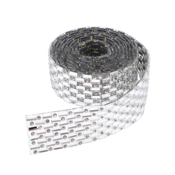 FVDPWYE 1 Roll Rhinestone Ribbon Crystal Sewing Trim for Dress Bag Belt White 2cm