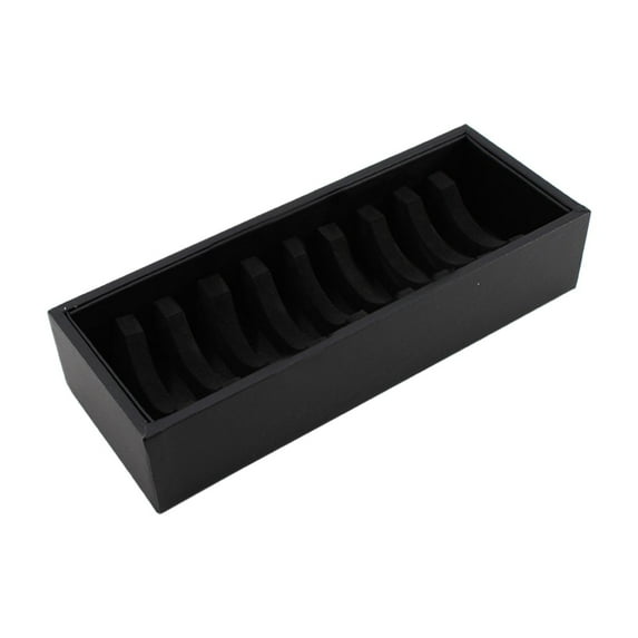 FVDPWYE 10 Grids Bangle Organizer Jewelry Organizer Tray Rectangle Bracelet Storage Tray Black