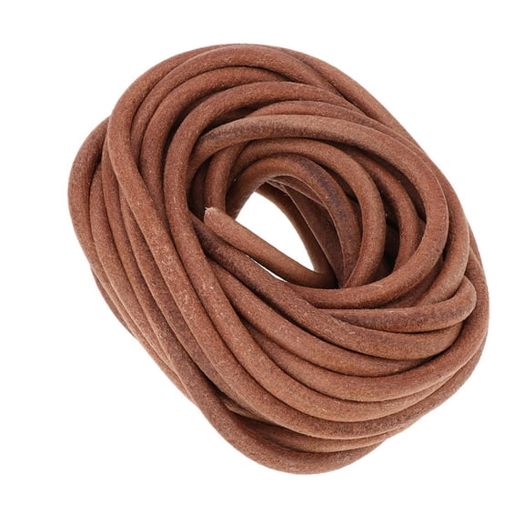 FVDPWYE 10 Meters Round Leather Roll Cowhide Leather Cord,(5mm, 8mm Diameter