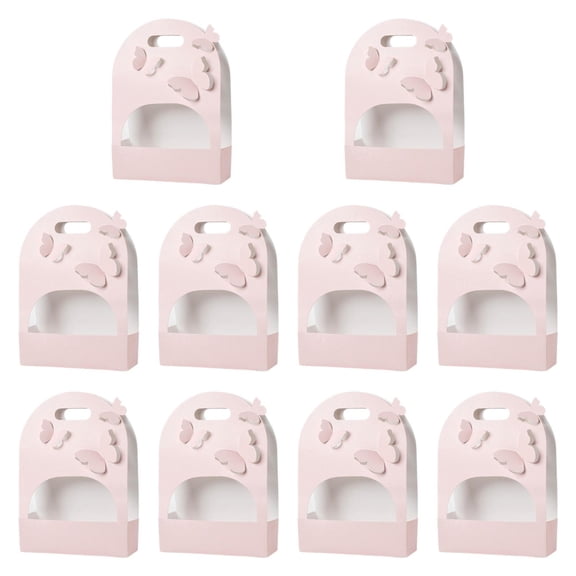 FVDPWYE 10 Pieces 3D Butterfly Flower Box Gift Wrap Box for Arrangements Multifunctional Pink