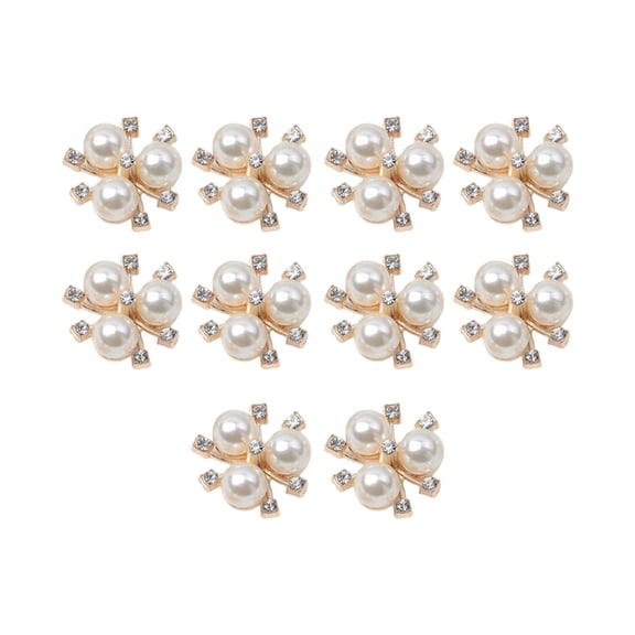 FVDPWYE 10 Pieces Flatback Rhinestone Beads Buttons Button Rhinestone for Jewelry Making Aureate
