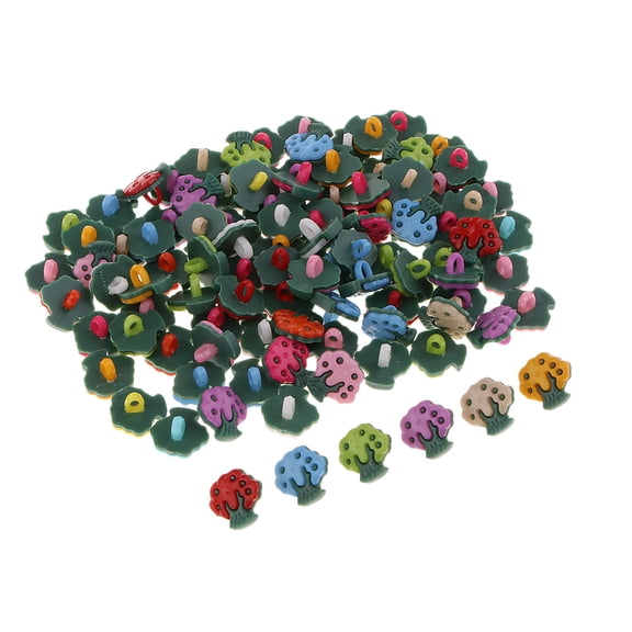 FVDPWYE 100 Pieces 1 Holes Cartoon Button for DIY Sewing Craft Scrapbook C C