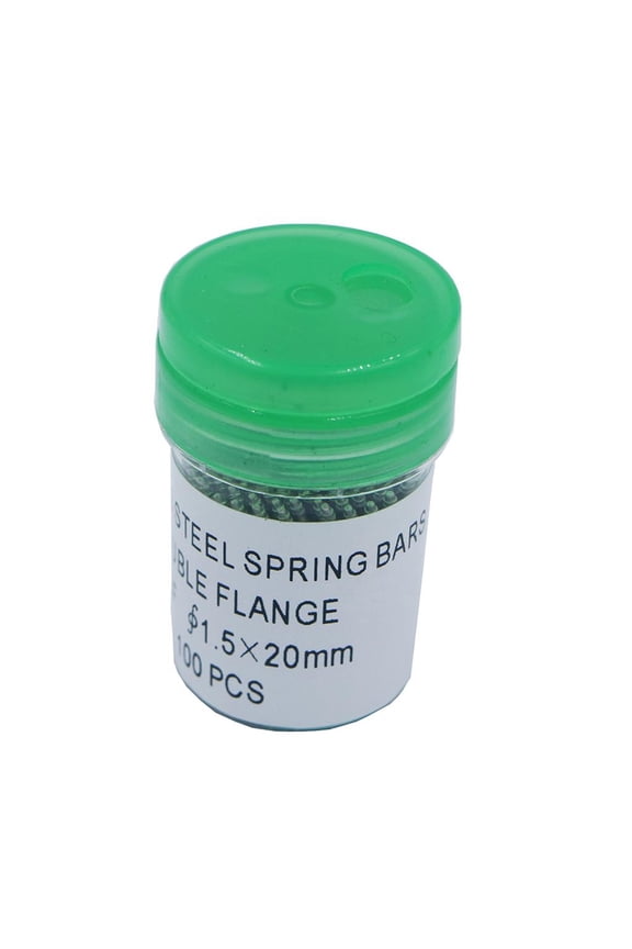 100 Pieces Watchmaker Spring Bars Straps Link Pins Repair Kit - Silver, 20mm