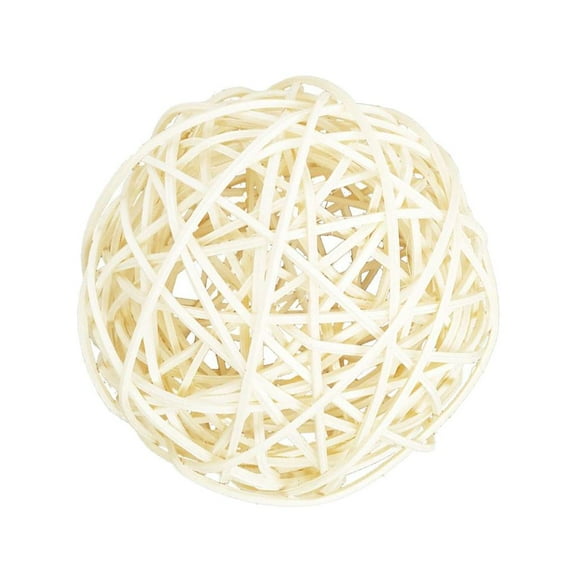 FVDPWYE 100mm White Large Wicker Rattan Balls - Decorative Balls for Bowls, Vase Filler,