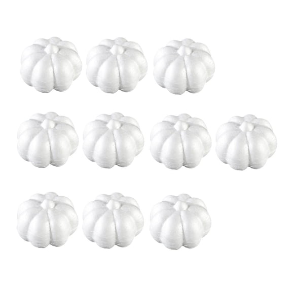 FVDPWYE 10pcs White Halloween Pumpkin Polystyrene Foam Decor DIY Kid Craft