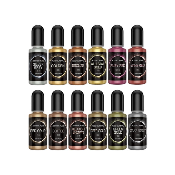 FVDPWYE 12 Colors - Epoxy Resin Pigment Dye Liquid Dye Resin Dye Each 1ml for Tableware