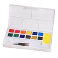 thumbnail image 1 of FVDPWYE 12 Colors Solid Watercolor Paint Set Professional Box With Paintbrush Sponge, 1 of 8