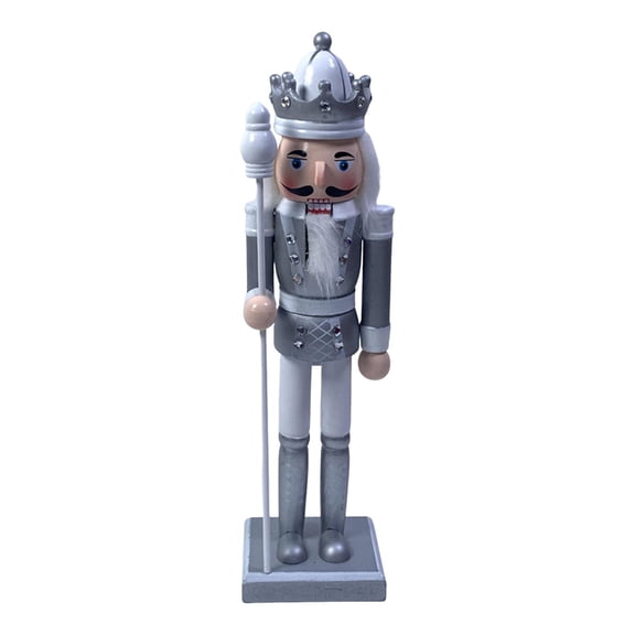 FVDPWYE 12" Nutcracker Figures Decor Figures Decor Silver Crown