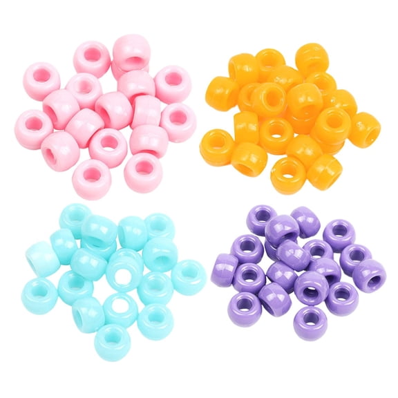 FVDPWYE 1200 Pieces Large Hole Pony Beads DIY Barrel Shape Beads Anklets Craft Beads