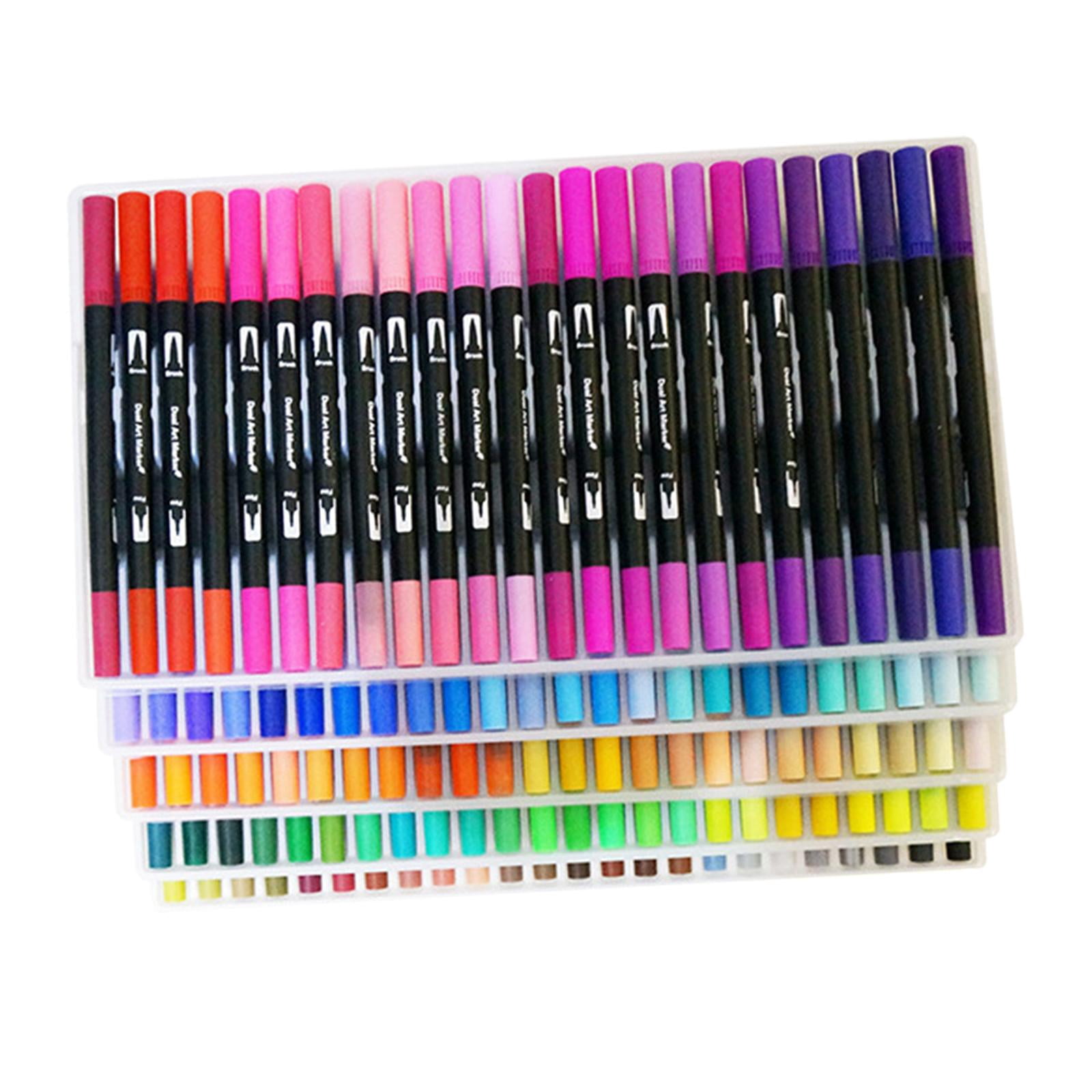 FVDPWYE 120Color Dual Tip Paint Brush Pens Art Marker Pen Drawing Calligraphy Sketch