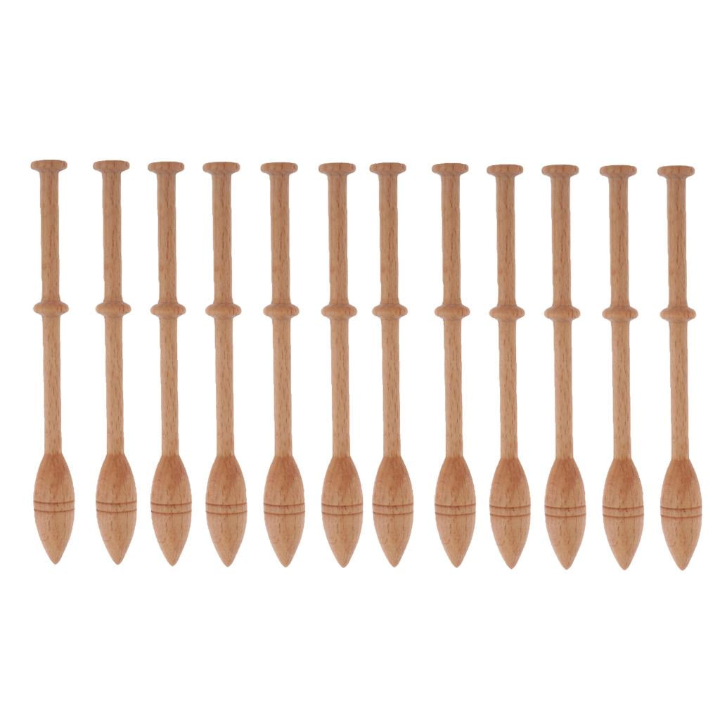FVDPWYE 12Set Wooden Shuttle Knitting Weaving Stick Tool Loom Accessories For DIY Crafts