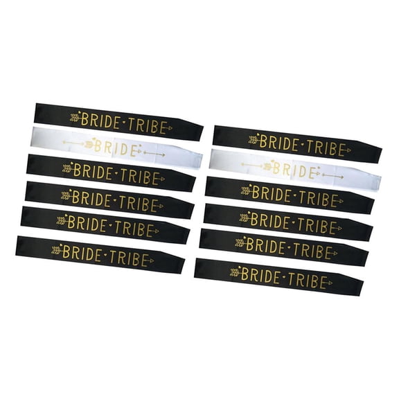 FVDPWYE 12x Bride Tribe Sash Hen Do Night Party Bridal Shower Party Fancy Dress Up