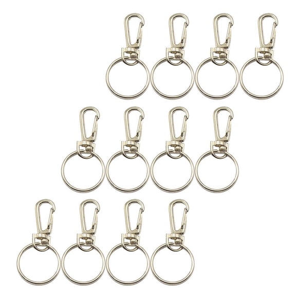 FVDPWYE 12x Silver Swivel Trigger Clips Snap Hook Clasp 60mm for Bag Keyring Making