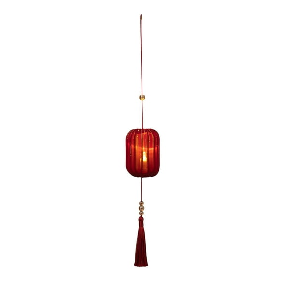 FVDPWYE 14 Inch Chinese New Year Hanging Lantern Light with Tassel Decorative Night Lamp