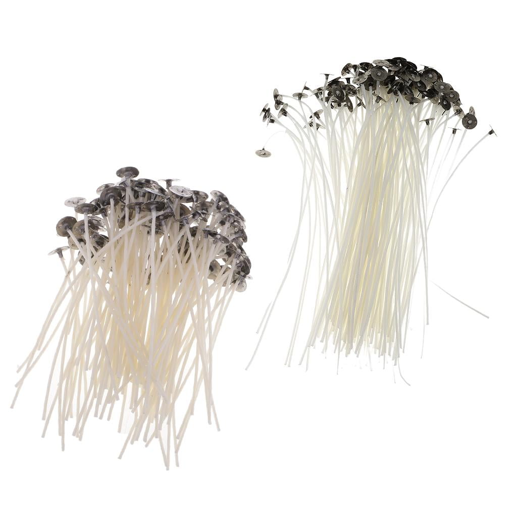 FVDPWYE 150pcs 15/10cm Pre Cotton Waxed Wicks Core for Candle Making With Sustainers