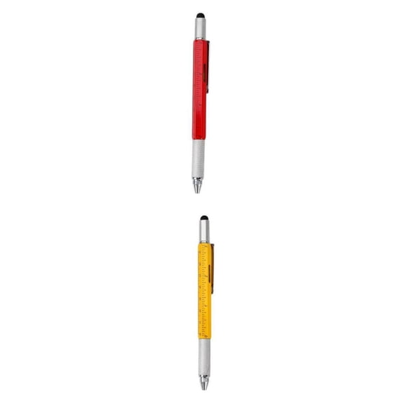 FVDPWYE 2 Pieces 6 in 1 Multitool Pen Multifunctional Pen Level Gauge Gift for Men