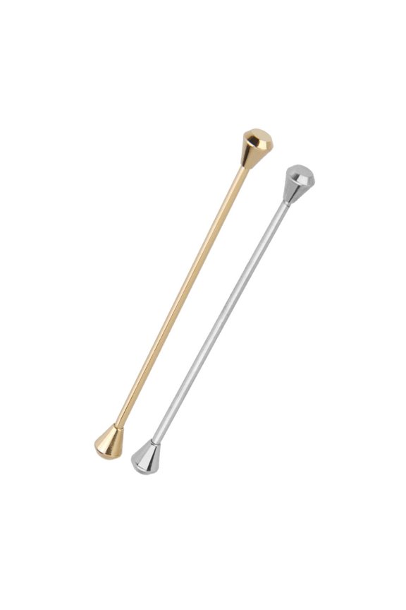 2 Pieces Collar Bar Shirt Cravat Necktie Lapel Stick Brooch Screw On End Pin