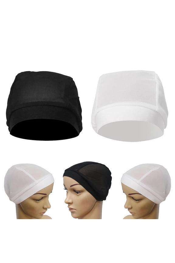 2 Pieces Mesh Stretchable Turban Head Wrap Chemo Sleep Cancer Hat Hijab Skull