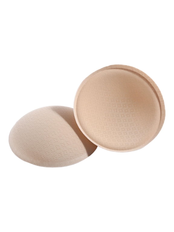 2 Pieces Women Insert Bra Pads Sports Cups Bra Insert Comfy for Yoga Sports 1pair Round Beige