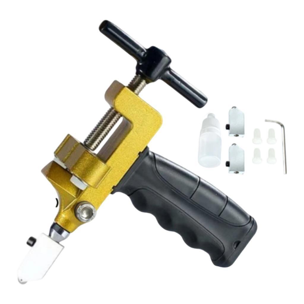 FVDPWYE 2 in 1 Glass Cutting Tool, Glass Breaking Pliers and Glass Cutter, Glass Cutting 2 in 1 Square Handle