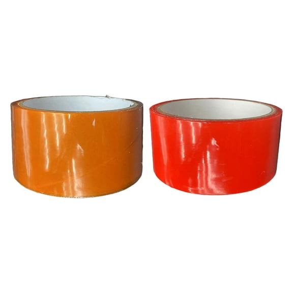 FVDPWYE 2 pieces Funny Sticky Ball Tapes DIY Toy 32.8ft Long Game Decompression Toys Orange Red