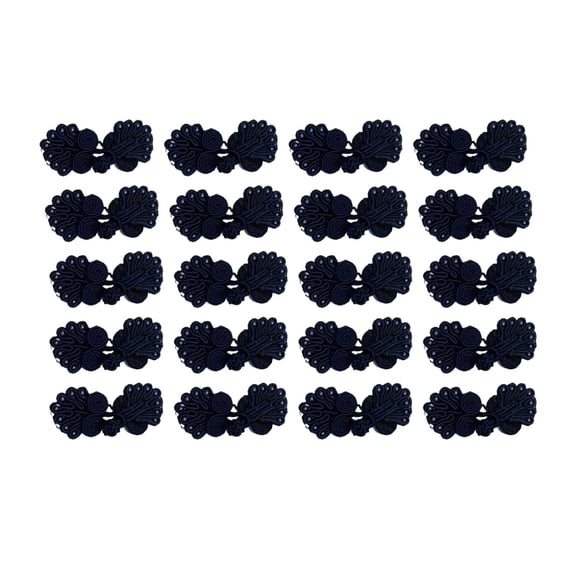 FVDPWYE 20 Pairs Handmade Chinese Knots Closures Hanfu Tang Suit Cheongsam Bag Navy