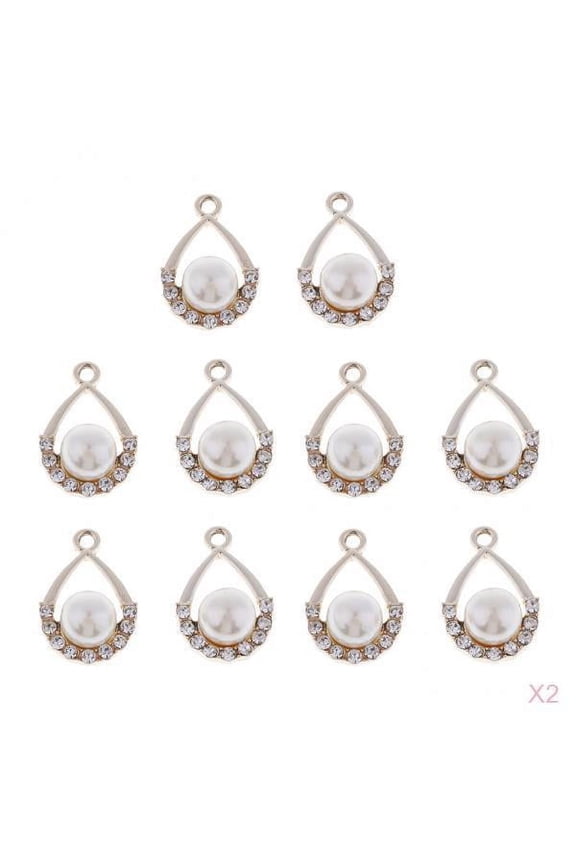 20 Pcs Rhinestone charms jewelry Embellishment pendant 19x12mm
